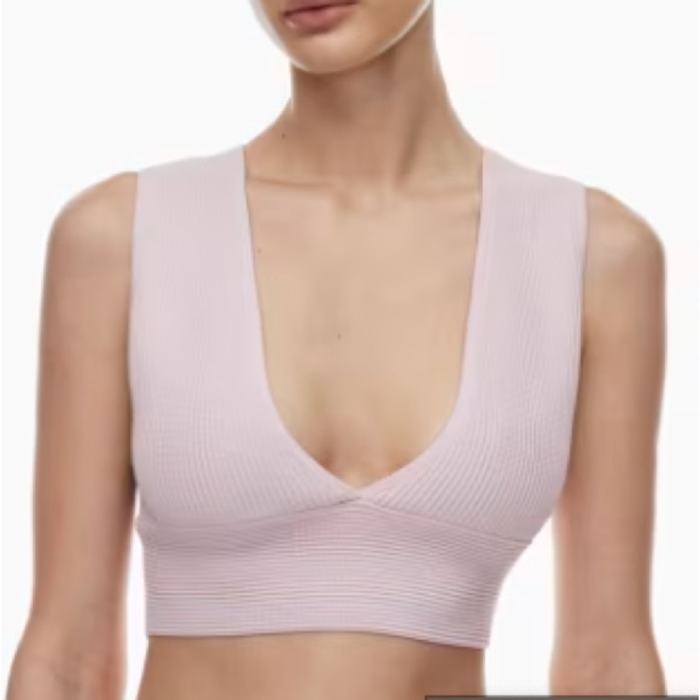 Aritzia Babaton Sculpt Knit Deep V Tank